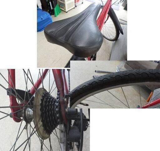 クロスバイク 700×32 ROADMARK RB700 赤 7段変速 ダイニチ DAINICHI B61612040 レッド RED