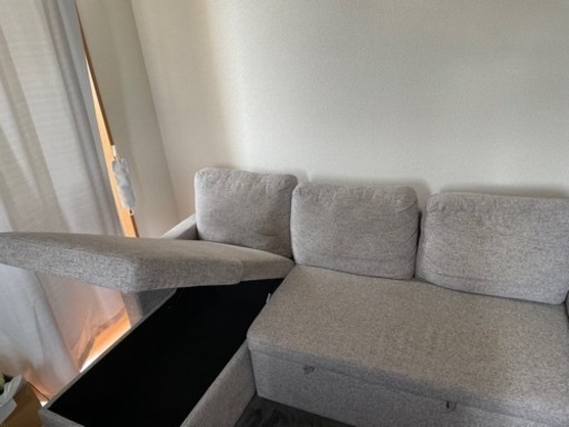 L字ソファベッド　収納付き