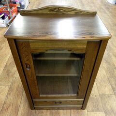 レトロ 食器棚 サイドボード 幅59.5×奥34×高90cm キャビネット 小型 カントリー調 家具 札幌市 厚別区の画像