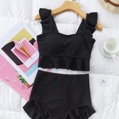 ⭐️ラスト1点⭐️ XLサイズ　水着　ビキニ　ビスチェレディース体型カバー　ブラックの画像