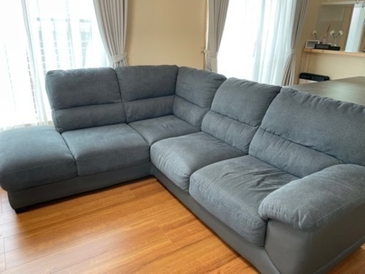 《最終値下げしました》ニトリ 布張りカウチソファ(名古屋市)