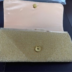 着物用バッグ 和装用ポーチ  ゴールドの画像