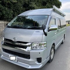ハイエースキャンピングワイドハイルーフ車検付きシンクコンロ冷蔵庫