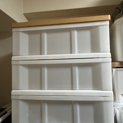 木目天板　プラスチックチェスト　決まりました
