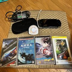 PSP-1000本体＋ゲームソフト５本 システム6.20 4GB...