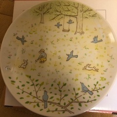 小鳥と少年の春色皿　ガストの画像