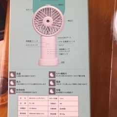 ミストハンディファン●手持ち扇風機●新品未使用の画像