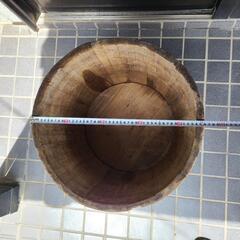 木製 漬物樽(直径:約45cm、高さ:約45cm) 漬け物 たるの画像