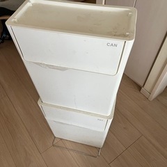 値下しました。スリム分別ゴミ箱2段の画像