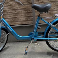 〈淡いブルーの自転車〉２２インチの画像