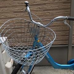 〈淡いブルーの自転車〉２２インチの画像
