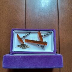 本鼈甲　タイピン、カフスボタン