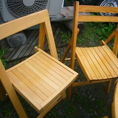 木製ガーデンテーブル＆チェア6脚セットの画像
