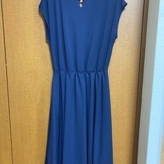 ネイビーワンピース　Ｌサイズ(ベルト付き)の画像