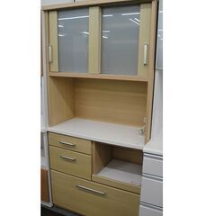 ☆ レンジボード 幅88×奥行43×高さ181cm ナチュラル キッチンボード 