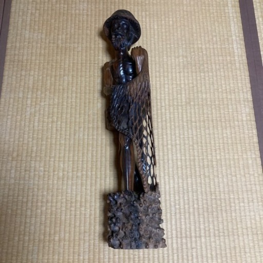 木彫り 漁師