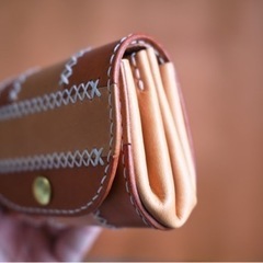 パッチワークアコーディオンポーチの画像