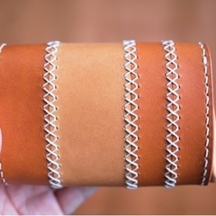 パッチワークアコーディオンポーチの画像