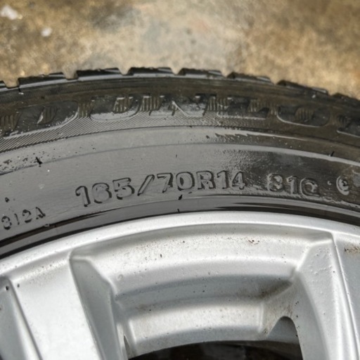 【ご成約ありがとうございました(*˘︶˘*).｡.:*♡】165/70R14 アルミホイールセット　売りきり