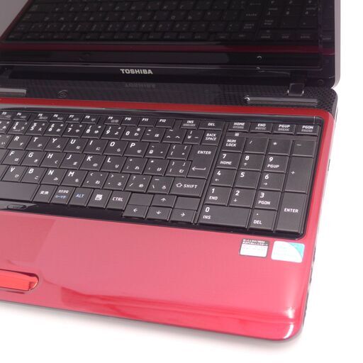 Wi-Fi有 TOSHIBA ノートパソコン 東芝 T350/34BR レッド 中古美品 Pentium 4GB DVDマルチ 無線 