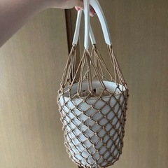 ワンハンドルショルダーカゴバッグ　かわいいの画像