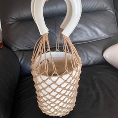 ワンハンドルショルダーカゴバッグ　かわいいの画像