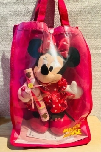 【新品】ミニー　ぬいぐるみ　★ ディズニー　手提げバッグ付