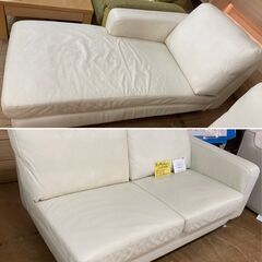 本革 セパレート カウチソファー メーカー不明 【愛品倶楽部柏店】の画像