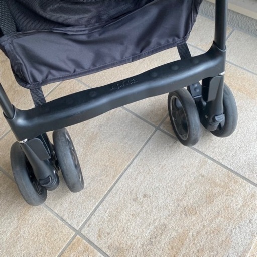 美品 Aprica アップリカ 折りたたみ式 AB型両対面式 ベビーカー 水玉 ブラウン