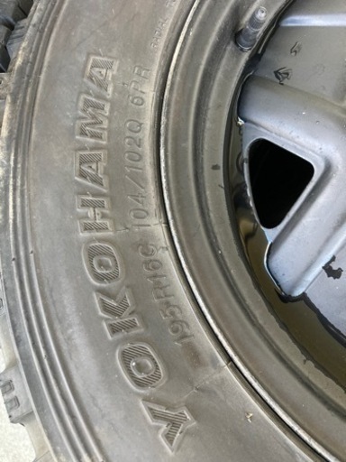 3万から2万5000円に値下げ　４つホイールタイヤセットYokohama geolandar 195 R16C 104/102Q 6P