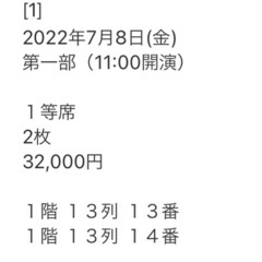 明日の歌舞伎のチケットの画像