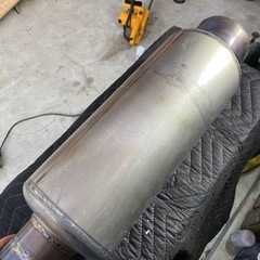 【ジャンク】フジツボ フルチタンマフラー Super Ti 軽量 適合不明 fd3s R34 BCNR33 R33 スカイラインGT-R マフラー FUJITSUBO 車検対応の画像