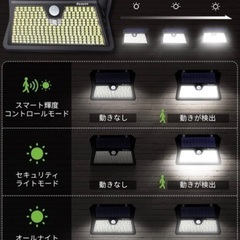 新品🌟283LED 4個 センサーライト ソーラーライト 屋外 3つ知能モード ソーラーセンサーライト 太陽光発電 防水 人感センサー 自動点灯 ガーデンライト 屋外ウォールライトの画像