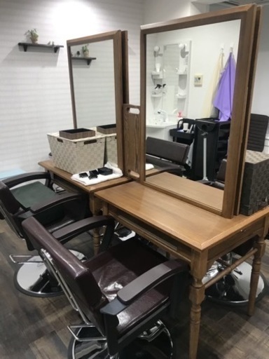 【美品】両面ドレッサー　美容室【配送可能】
