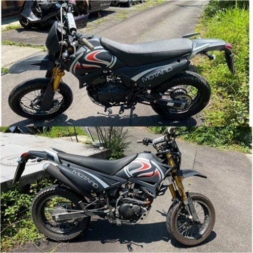 モタードバイク　大幅値下げ　125CC クインキー　走行距離１００キロ以下　オフロード　