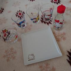 キティちゃん　食器セット　醤油差し　デザートグラス