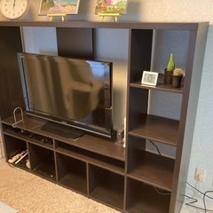 テレビ台　棚　IKEA ブラック　解体可能の画像