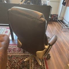 【本革美品】定価2万社長椅子風オフィスチェアの画像