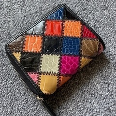 ☆【お値引き】パッチワーク小銭入れ財布☆自宅保管品の画像