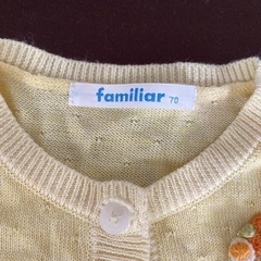 ファミリア　Familiar　カーディガン ボレロ　70 60 黄色の画像