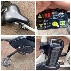ヤマハ電動自転車　ホワイトの画像