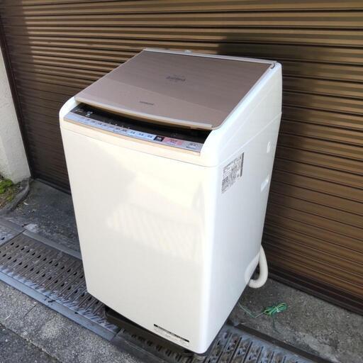 ★2018年製★極上超美品 中古★日立 8㎏ ビートウォッシュ！頑固汚れもすっきり「ナイアガラビート洗浄」洗濯機【BW-DV80B-N】