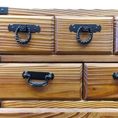 【値下げさせていただきます】木製　小箪笥　中古　昭和レトロ　アンティーク　【運送料は着払いにて】の画像