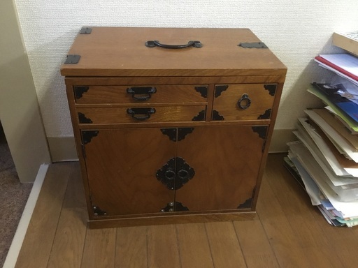 レトロ⚫︎古道具⚫︎裁縫箱⚫︎折りたたみ裁縫机