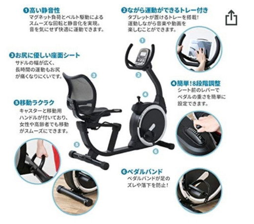アルインコ(ALINCO) フィットネスバイク リカンベントバイク