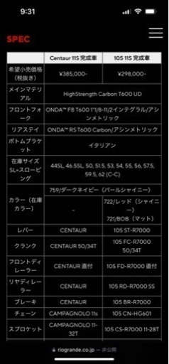 自転車 PINARELLO GAN