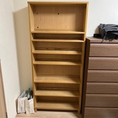 無印良品/MUJI 本棚タモ材　W80× D21× H175cm