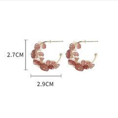 【新品未使用】フープピアス ゴールド ピンクの画像