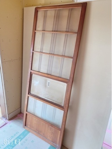 建具 古民家 ガラス戸 引き戸 4枚セット お引き取り限定