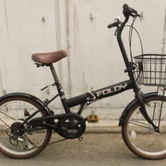 6段ギア&LEDオートライト 折りたたみ自転車 中古自転車 434